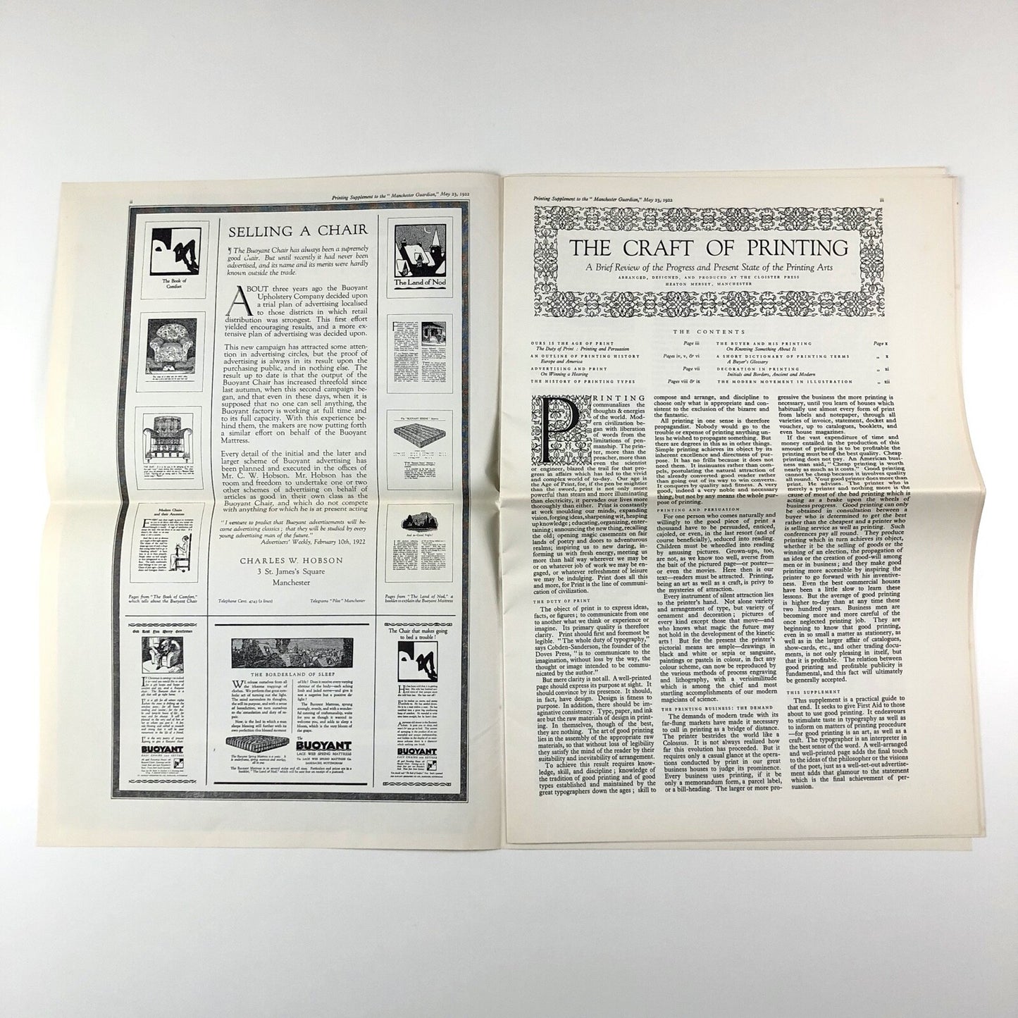 Printing Supplement – reproduction from 1922 Manchester Guardian, 1967 ATypI