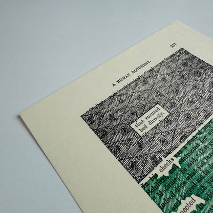 A Humument page 337 'that ensured' by Tom Phillips | The Tetrad Press, 1970