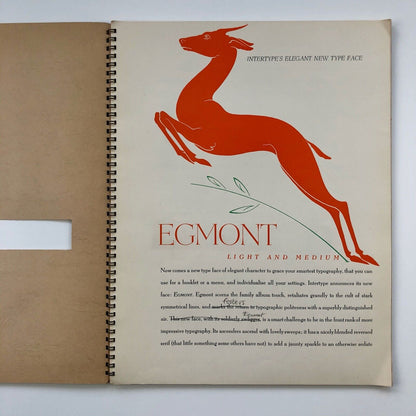 Egmont Light and Medium | Type specimen booklet Intertype, Slough | Sjoerd Hendrik de Roos