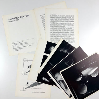 Margaret Benyon Exhibition 1971 | Nottingham University Art Gallery folder and inserts
