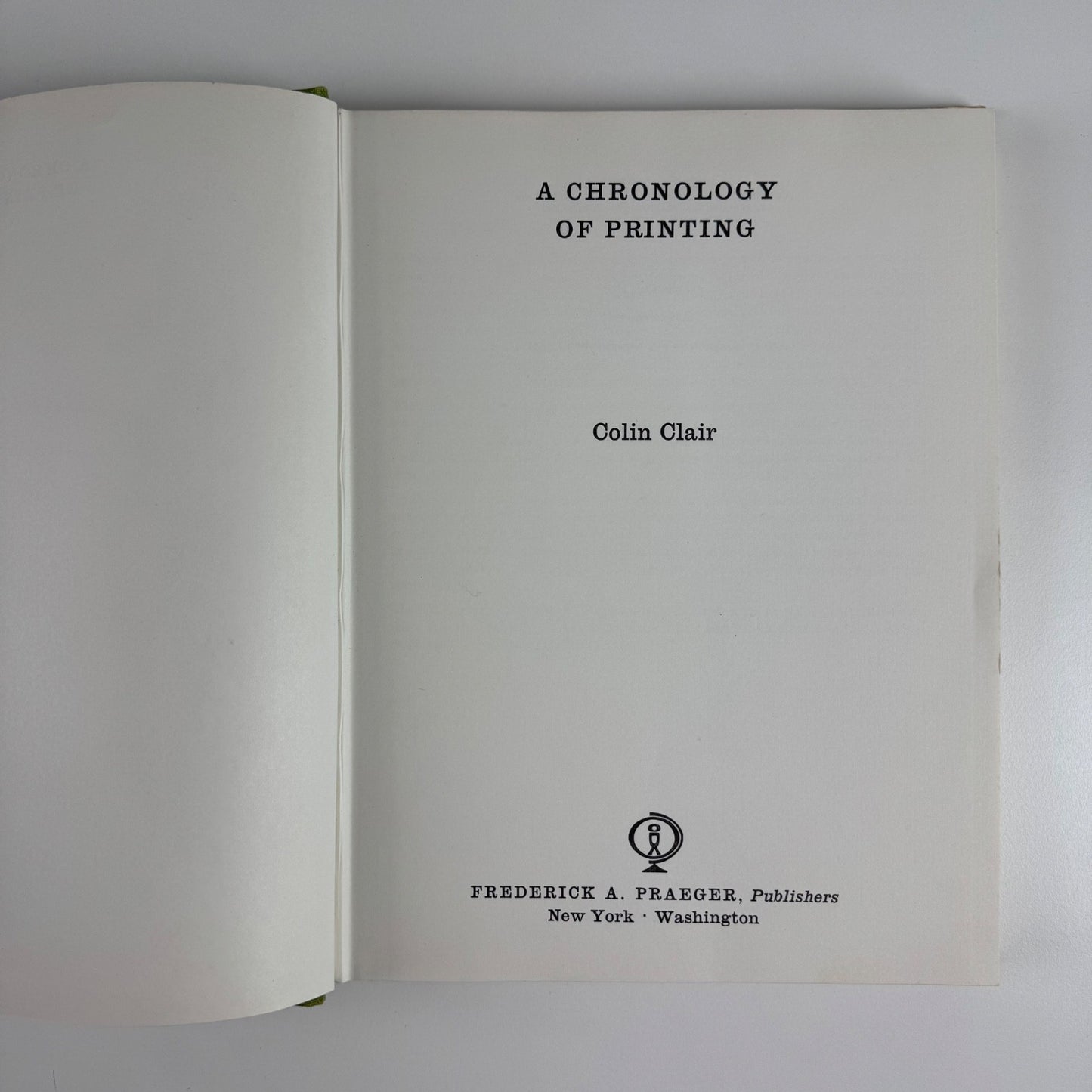 A chronology of printing by Colin Clair | Frederick A. Praeger, 1969