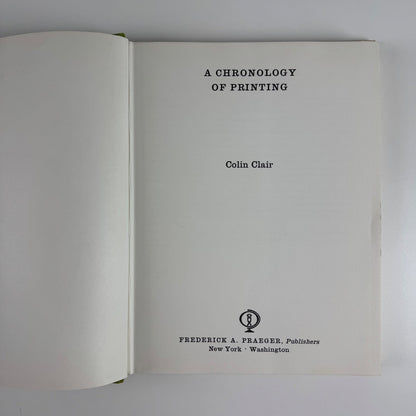 A chronology of printing by Colin Clair | Frederick A. Praeger, 1969