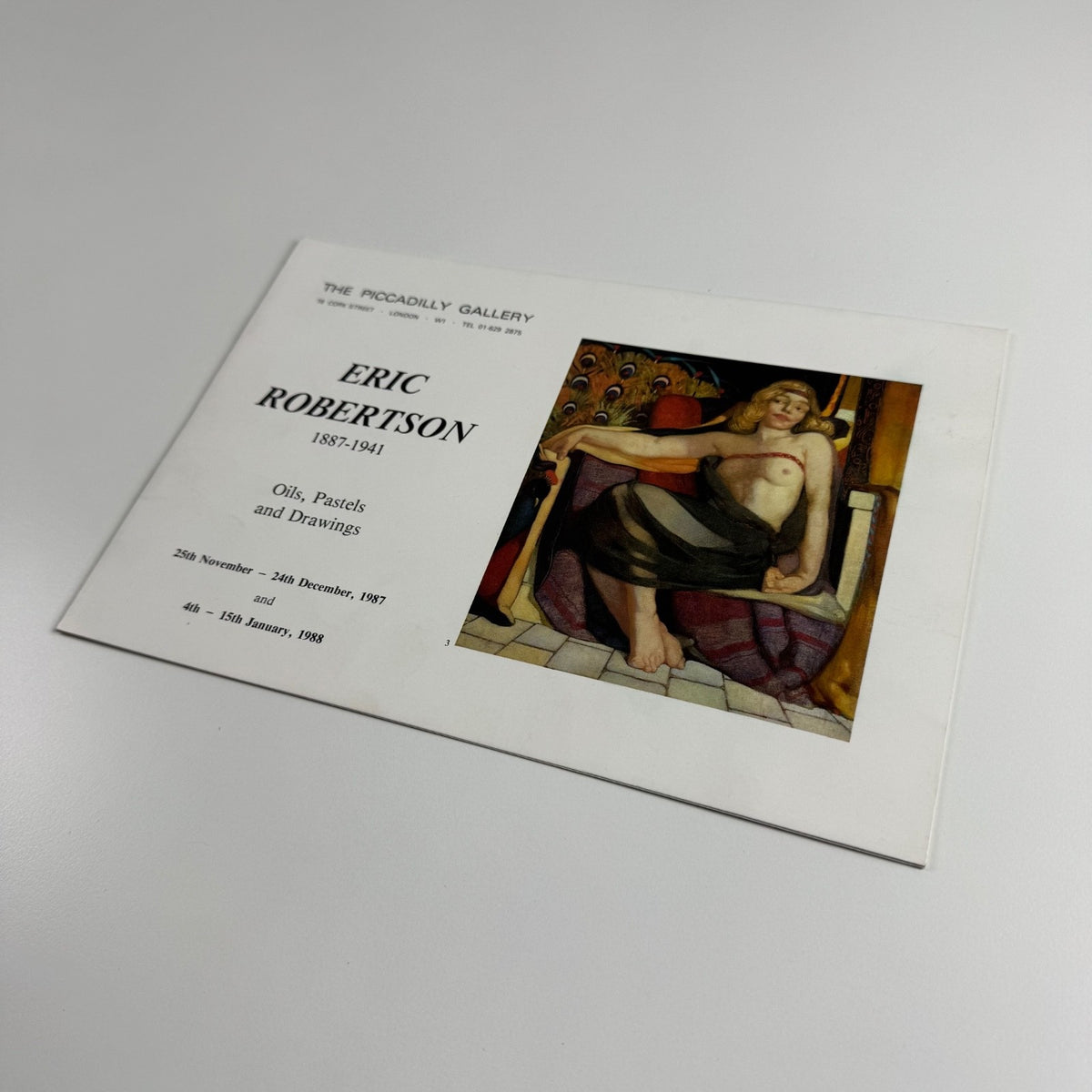 Eric Robertson Oils, Pastels and Drawings | The Piccadilly Gallery, 1987/1988