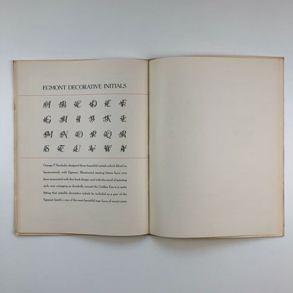 Egmont type specimen booklet | Intertype Corporation, Brooklyn | type design by S.H. de Roos 1936