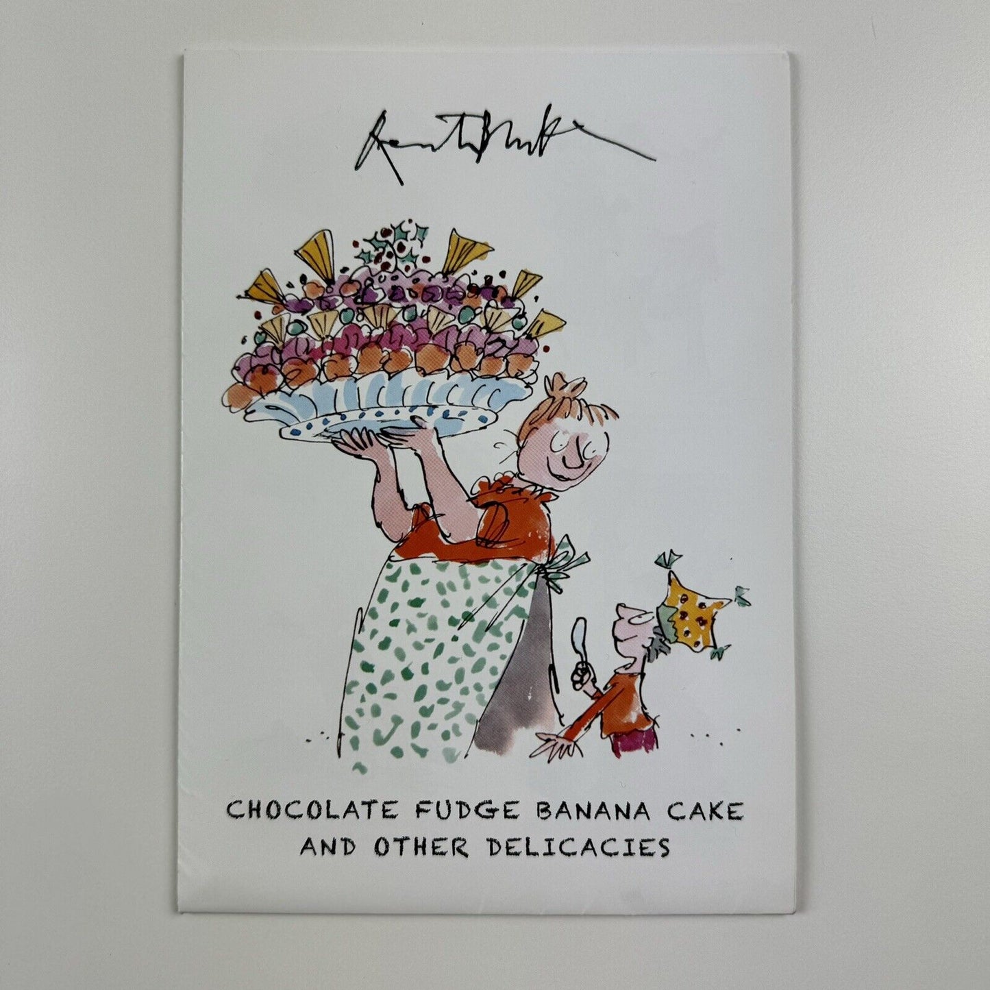 Promotional sheet/private view invite Quentin Blake Chocolate Fudge Banana Cake and Other Delicacies | Chris Beetles Gallery, 2011
