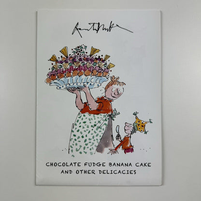 Promotional sheet/private view invite Quentin Blake Chocolate Fudge Banana Cake and Other Delicacies | Chris Beetles Gallery, 2011