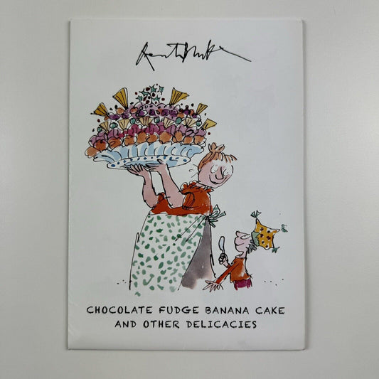 Promotional sheet/private view invite Quentin Blake Chocolate Fudge Banana Cake and Other Delicacies | Chris Beetles Gallery, 2011