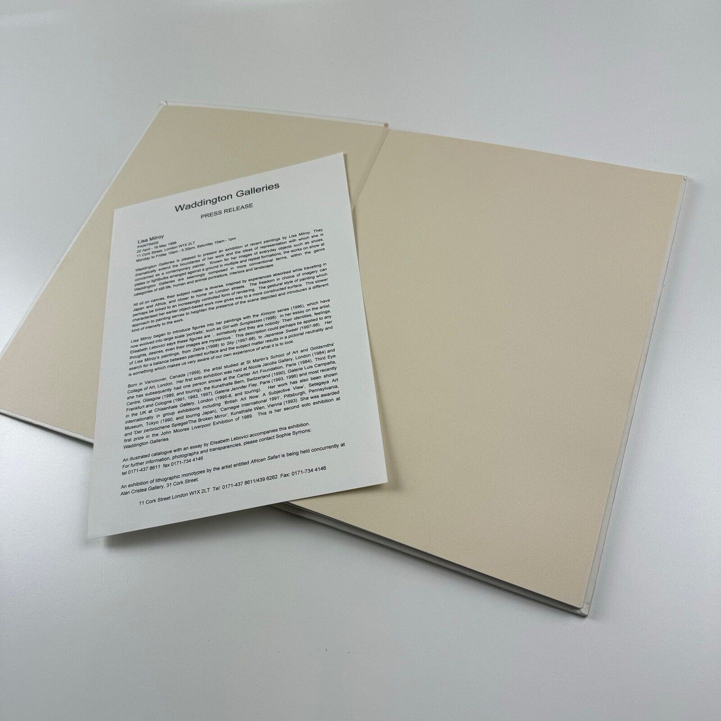 Lisa Milroy Paintings | Waddington Galleries, London, 1998