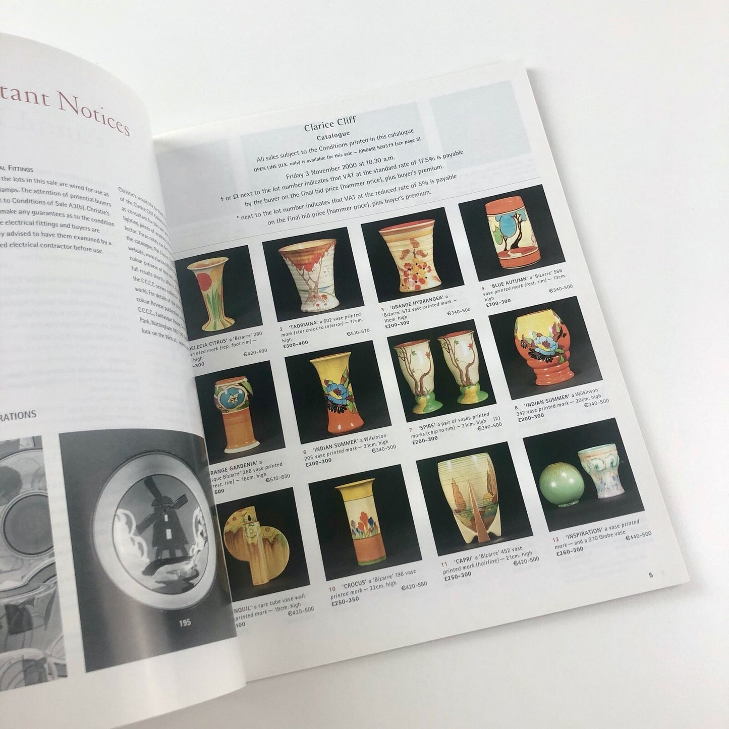 Clarice Cliff sale catalogue | Christies, South Kensington, 3 November 2000