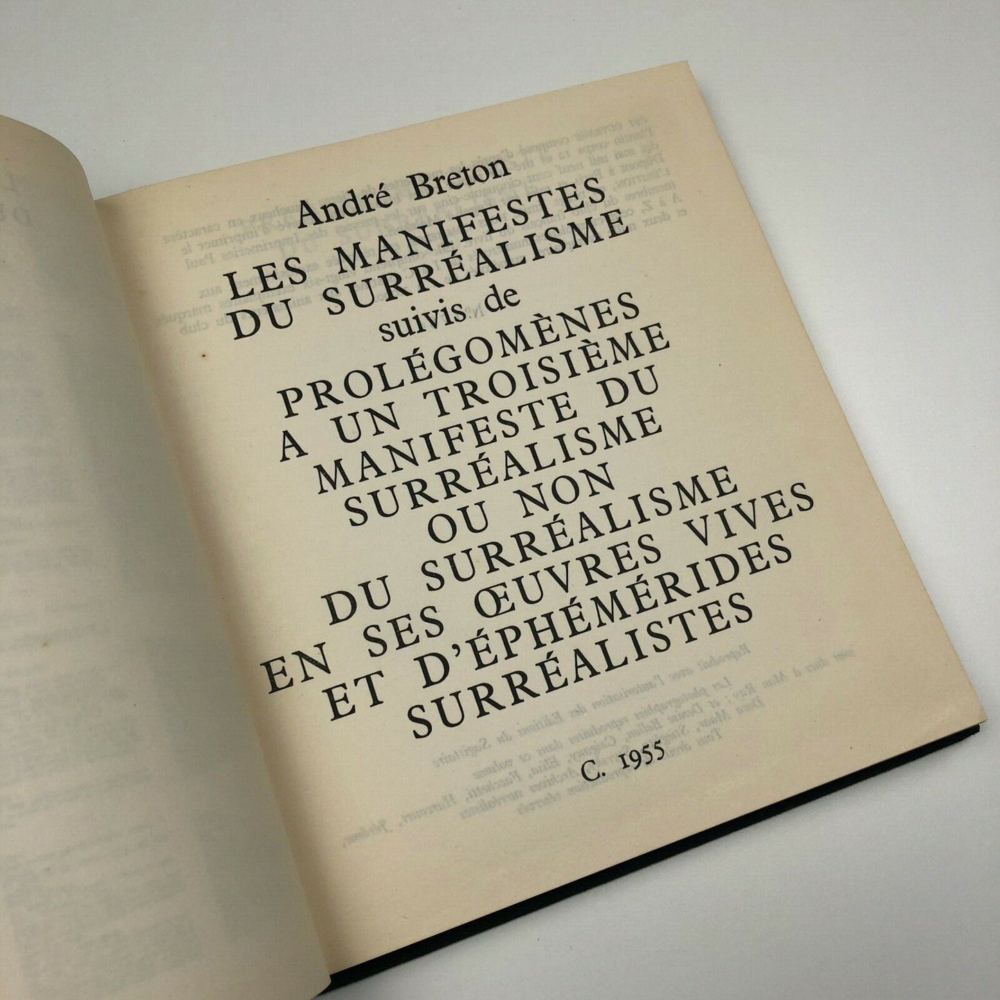 Les manifestes du surréalisme by André Bréton | Club Francais du Livre, 1955