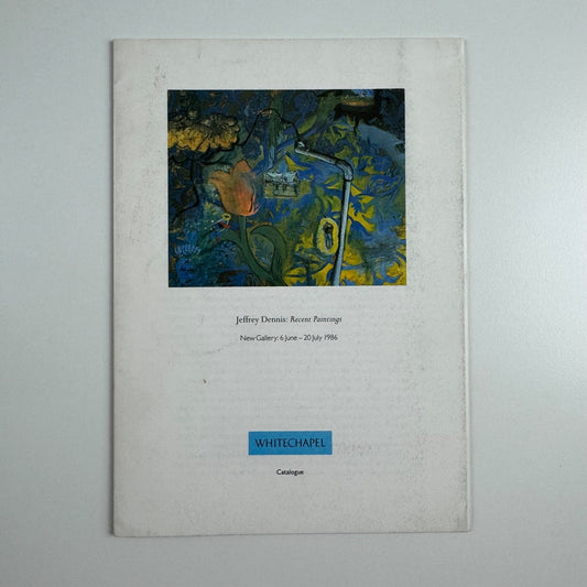 Leaflet for Jeffrey Dennis: Recent Paintings | New Gallery, 1986 text Stuart Morgan
