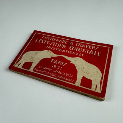Souvenir 24 postcards. Exposition Coloniale Internationale, Paris, 1931 Promenade a Travers