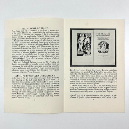 The Golden Cockerel | British Private Press Books | A Special Selection for Connoisseurs, 1958