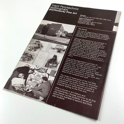 Trent Polytechnic Nottingham BA (Hons) Fine Art | Fold-out leaflet | Presumed late 1970s/early 1980s