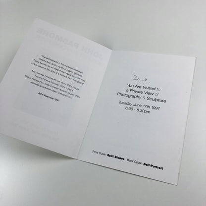 John Pasmore – Object & Observer, Paintings & Sculpture | The Air Gallery folded card, 1997
