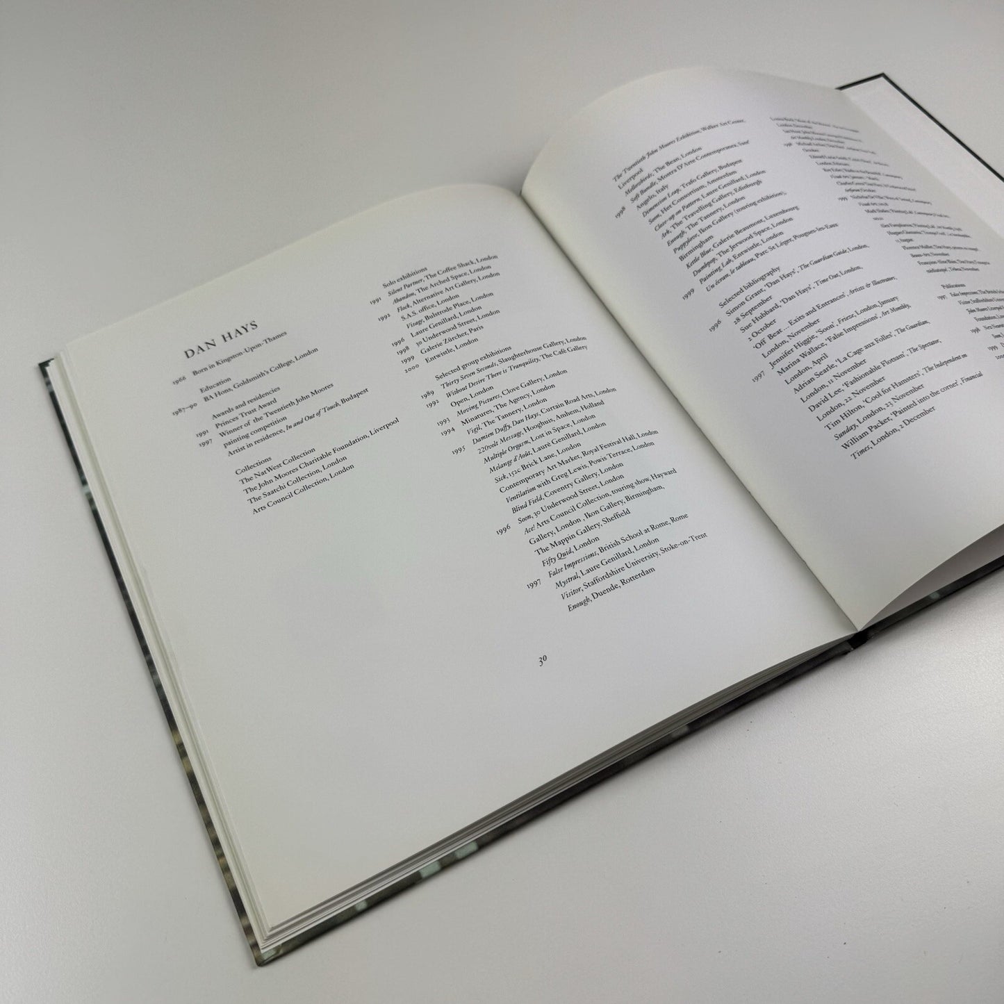 Dan Hays | Entwistle London exhibition catalogue, 2000