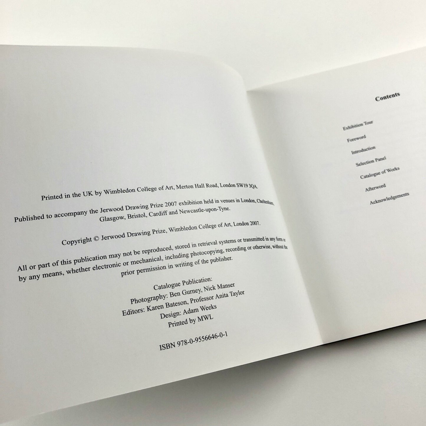Jerwood Drawing Prize 2007 | Catalogue of exhibits