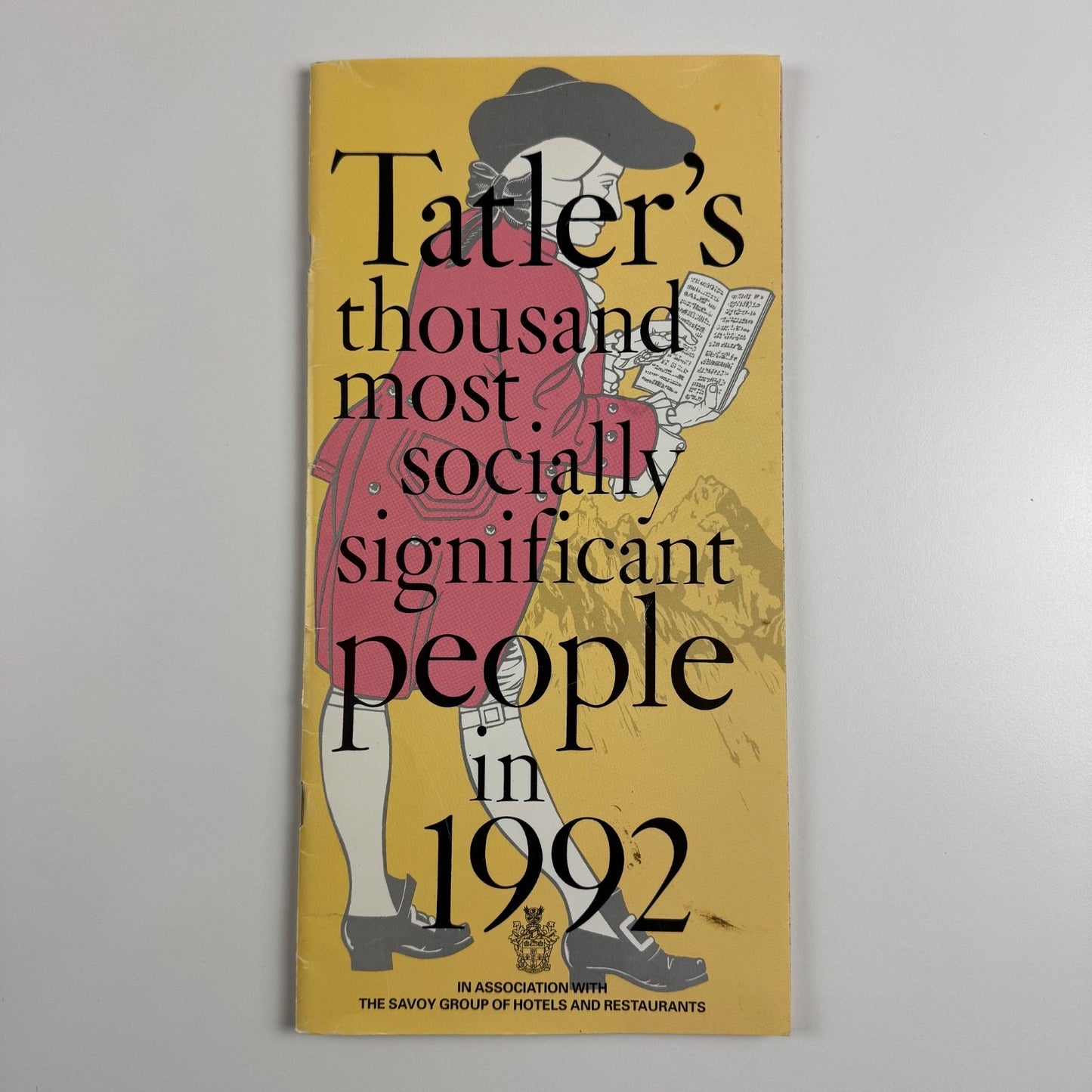 Leaflet Tatler’s thousand most socially significant people in 1992 Savoy Group