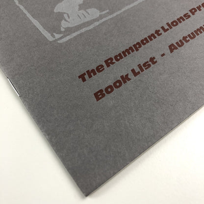 The Rampant Lions Press Book List – Autumn 2001 booklet
