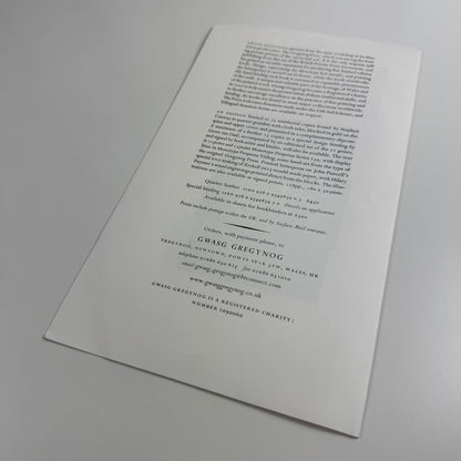 Prospectus for The Texture of the Universe edited by Glyn Pursglove wood engravings by Hilary Paynter Gregynog
