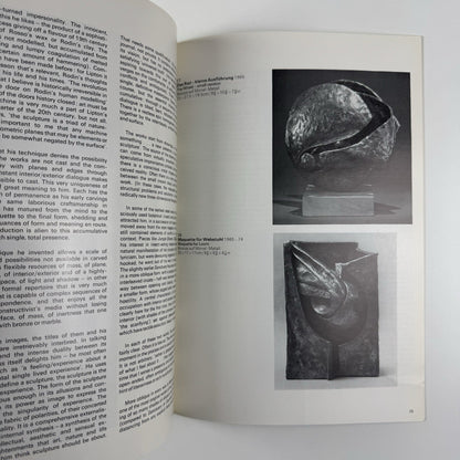 Seymour Lipton | Marlborough Galerie Zurich exhibition catalogue, 1974