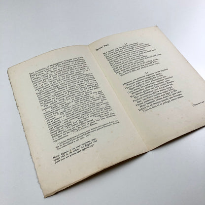 Prospectus for The Sonnets of William Shakespeare | John Harrower | Martin Hopkinson and Company, 1923