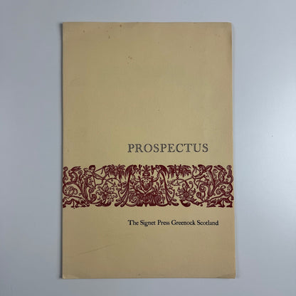 Prospectus for Robert Burns A Memoir by Maria Riddell. The Signet Press, 1966