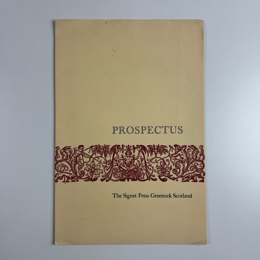 Prospectus for Robert Burns A Memoir by Maria Riddell. The Signet Press, 1966