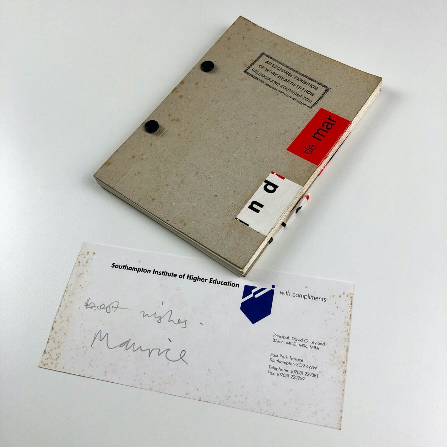 An exchange exhibition of work by artists from Valencia and Southampton | Southampton Institute of Higher Education catalogue, 1993