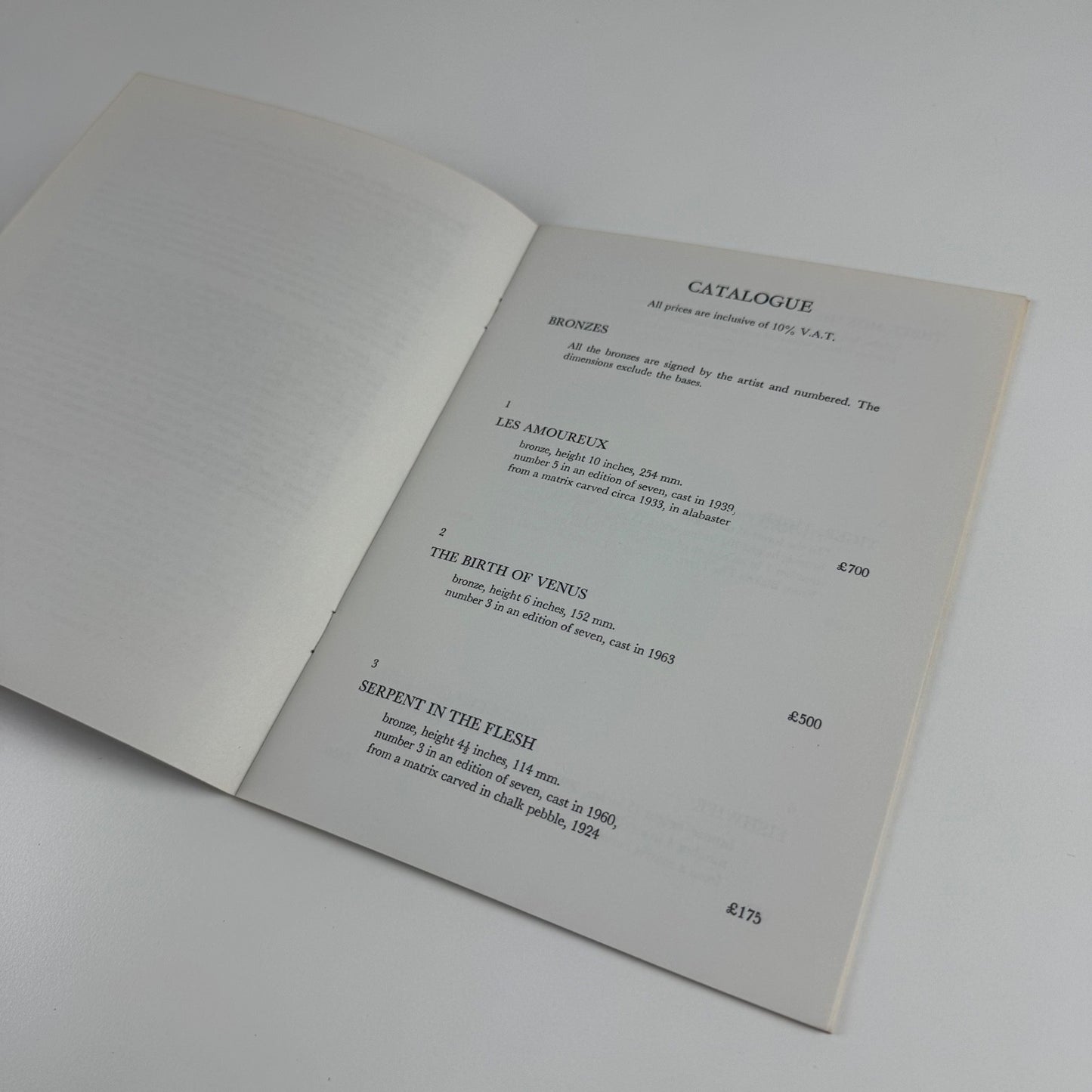 Bronzes and Wood-Engravings by Leon Underwood | Agnew, 1973