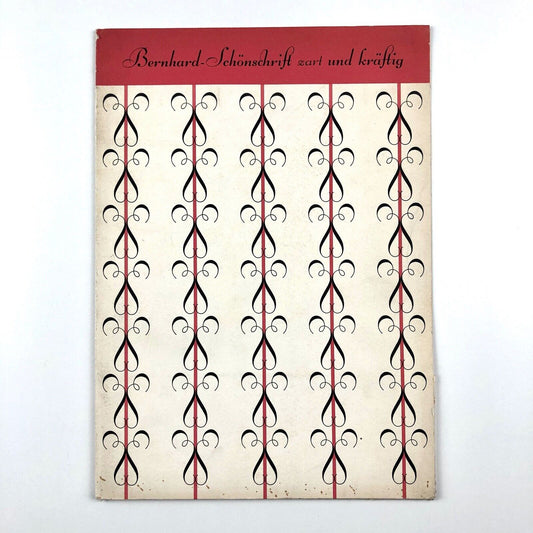Bernhard-Schönschrift zart und kräftig type specimen folder and inserts | design by Lucian Bernhard | Bauersche Giesserei, undated