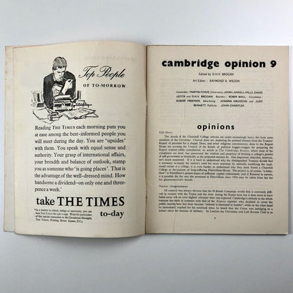 Cambridge Opinion magazine | No. 9, June 1958 | Edited by D.H.V. Brogan