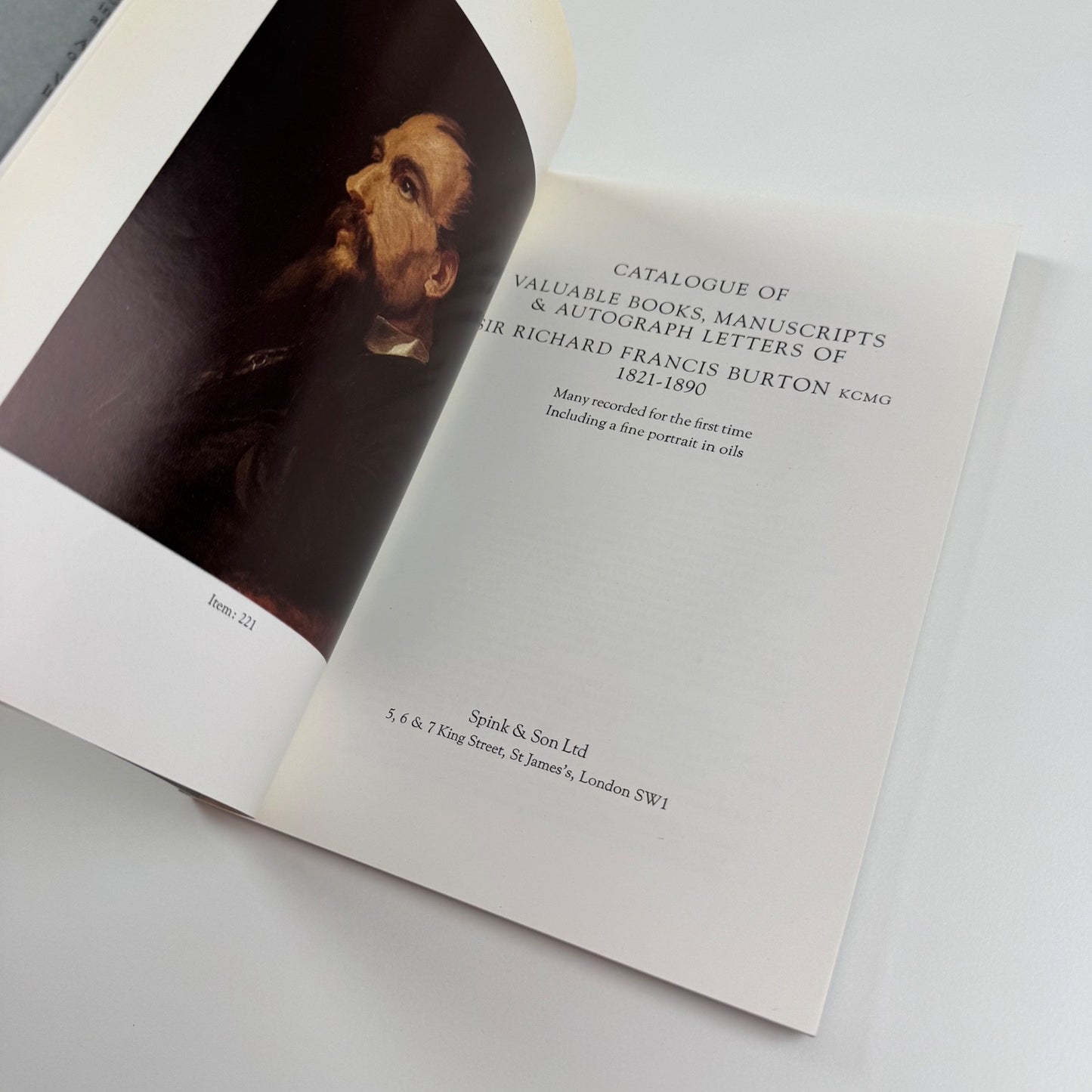Catalogue of valuable books, manuscripts..of Richard Francis Burton | Spink 1976