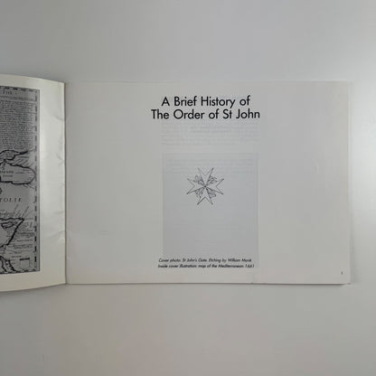 A Brief History of The Order of St John compiled by Pamela Willis, 1994
