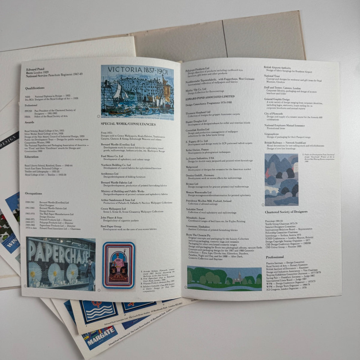Edward Pond Associates folder of work & exhibition Blackheath School of Art 1990