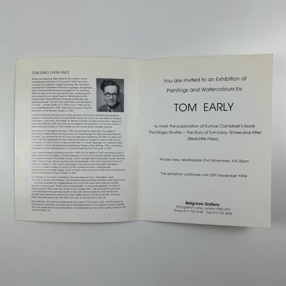 Tom Early (1914-1967) – folded exhibition card | The Rediscovery of a St Ives Artist | Belgrave Gallery, 1994