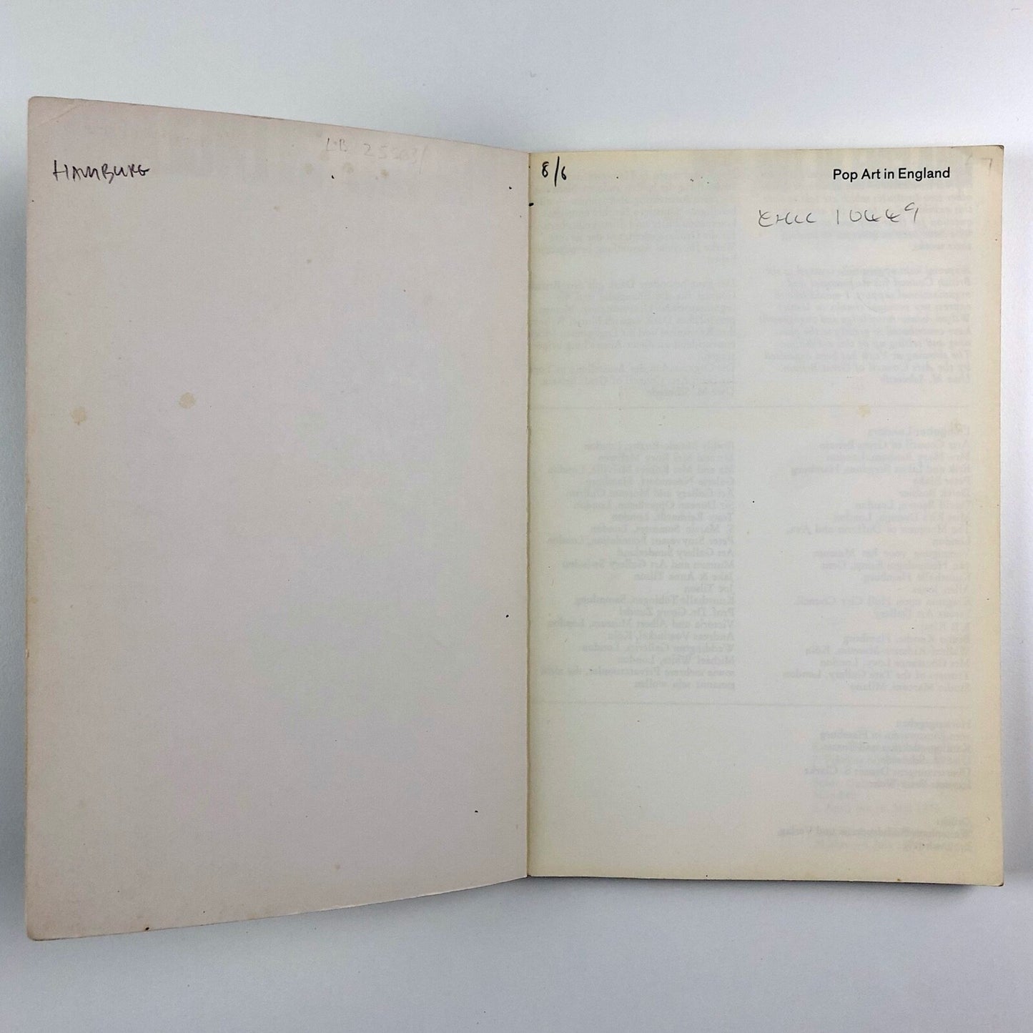 Pop Art in England, Beginnings of a New Figuration | Kunstverein, Hamburg, York | 1976 catalogue