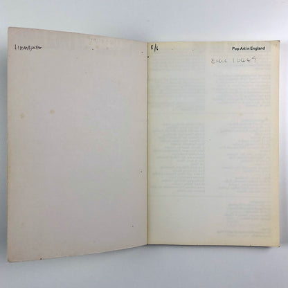Pop Art in England, Beginnings of a New Figuration | Kunstverein, Hamburg, York | 1976 catalogue