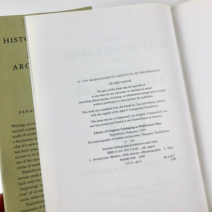 The Historiography of Modern Architecture by Panayotis Tournikiotis | MIT Press, 1999