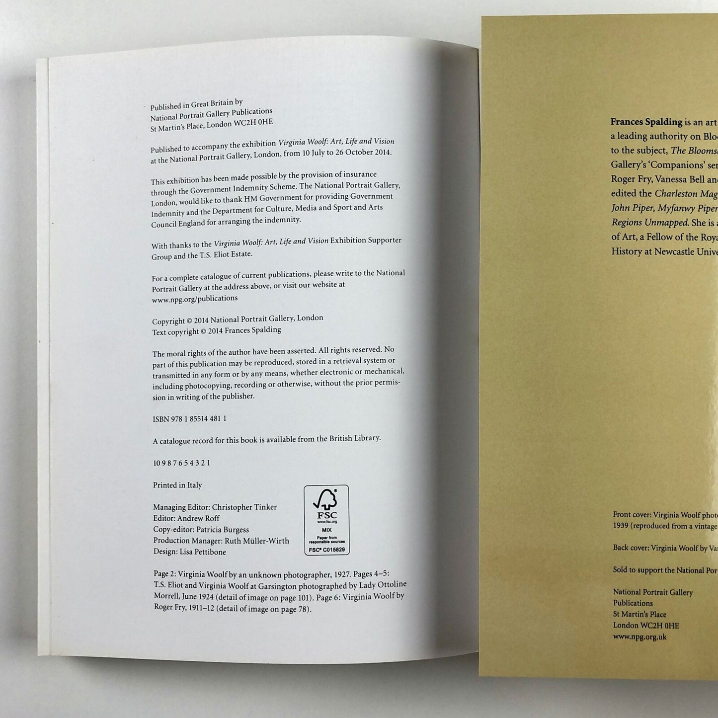 Virginia Wolfe – Art, Life and Vision by Frances Spalding | National Portrait Gallery, 2014