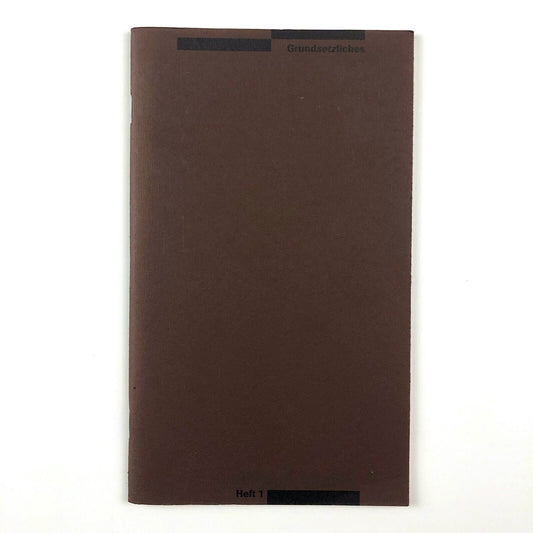 Grundsetzliches Schrift und Werkzeug heft 1 Pentagram | Philipp Luidl 1982