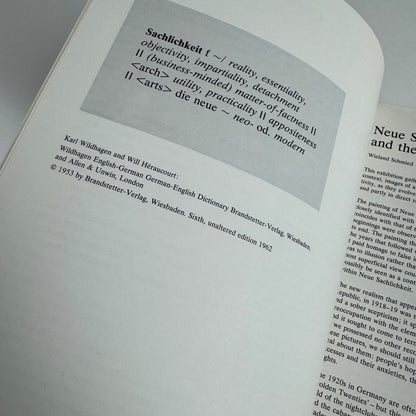 Neue Sachlichkeit & German Realism of the Twenties Hayward Gallery Arts Council, 1978