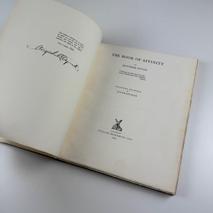 The book of Affinity by Moysheh Oyve | Jacob Epstein illus | Heinemann, 1933