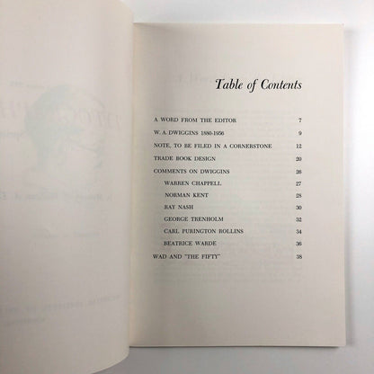 Typographer Spring 1958 Volume XIX No. 1 |  In Memory of William A. Dwiggins | Rochester Institute of Technology, New York. Short note by Beatrice Warde