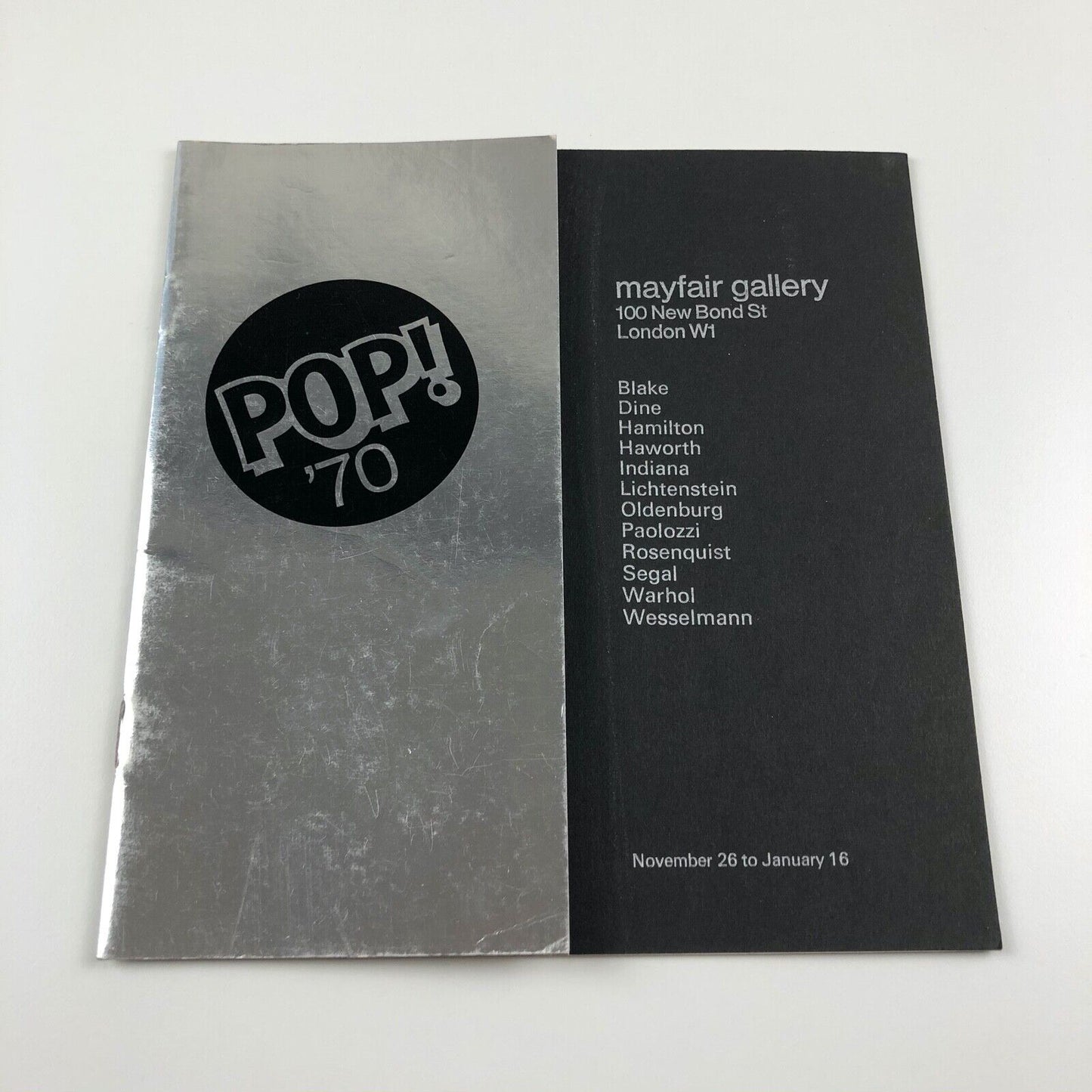 POP ’70: Mayfair Gallery, 1970 | Dine, Hamilton, Haworth, Indiana, Lichtenstein, Oldenburg, Paolozzi, Rosenqust, Segal, Warhol, Wesselmann
