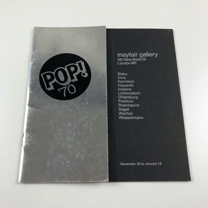POP ’70: Mayfair Gallery, 1970 | Dine, Hamilton, Haworth, Indiana, Lichtenstein, Oldenburg, Paolozzi, Rosenqust, Segal, Warhol, Wesselmann