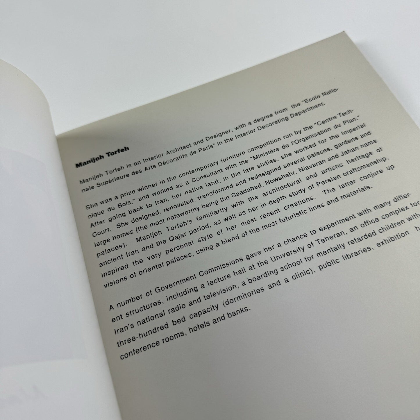 The Treasures of Manijeh Torfeh | Text by Elias Van Durïng | Paris, 1997