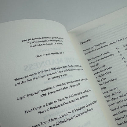 The Madness of Amadis and other poems by Jean Cassou | Agenda Editions, 2008