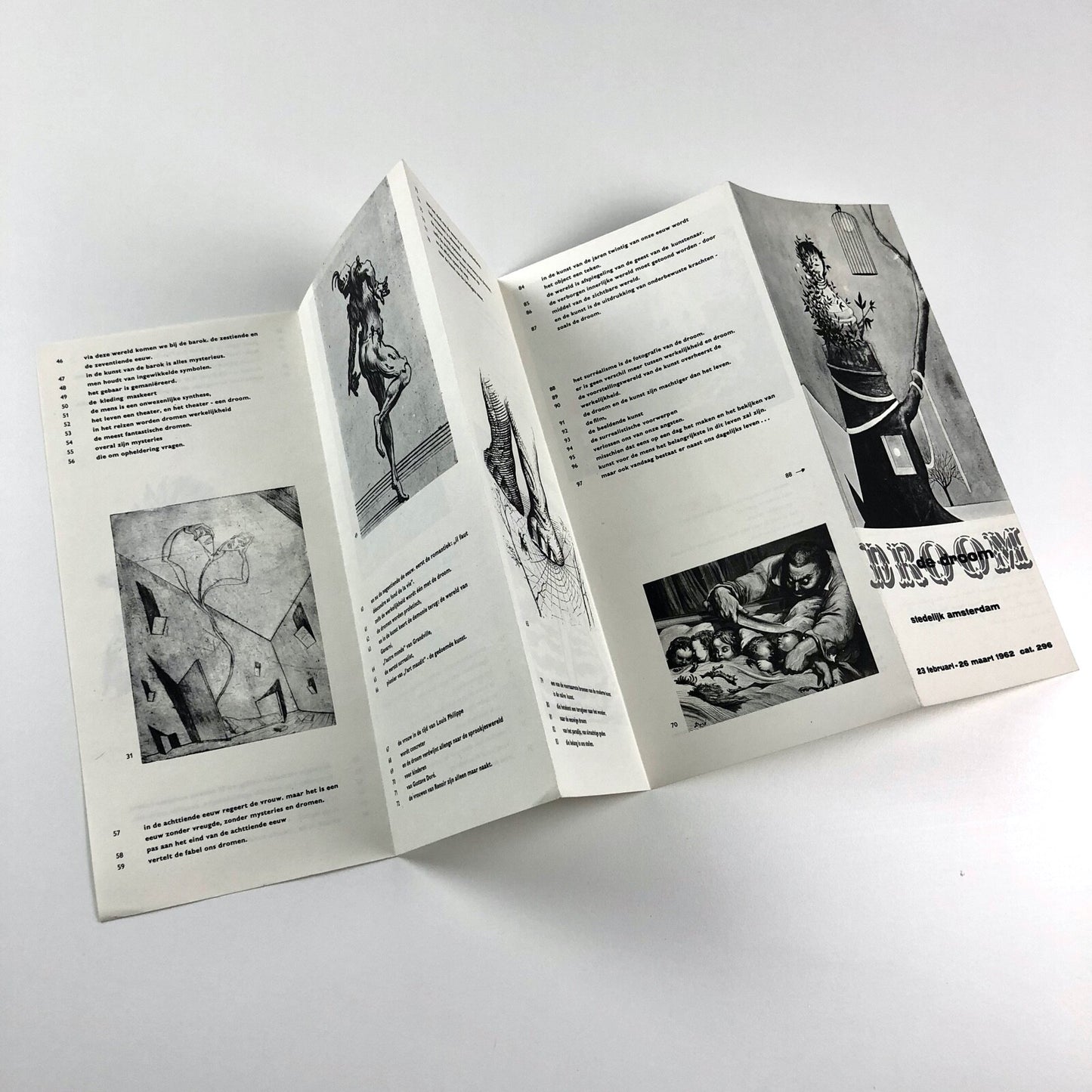 De Droom (The Dream) | Stedelijk Museum exhibition leaflet | Cat. no. 296, 1962