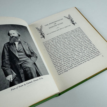 The Reminiscences of Edmund Evans Ruari McLean | Oxford, 1968 reprint | Inscribed by Harry Carter to George Buday